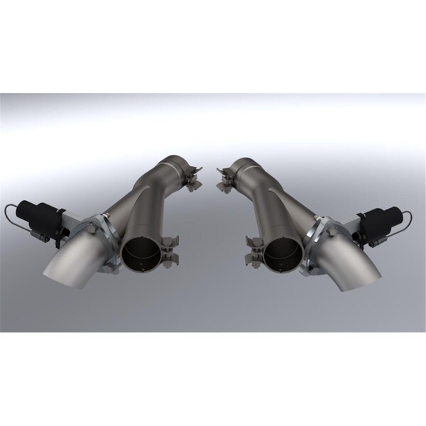 Grandes Travesuras 2.75 in. 304SS Aggressor Cutout Dual Trackhawk Mid Pipes for 2018-Up Jeep Grand Cherokee GR3893371 - main